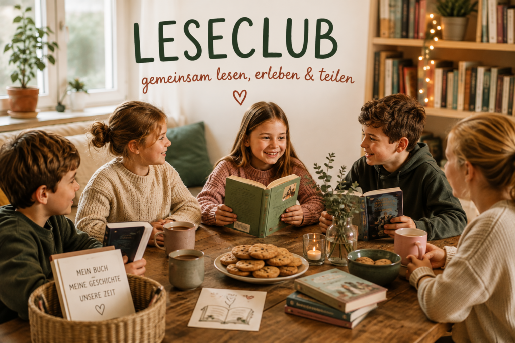 Leseclub Kinder mit Büchern