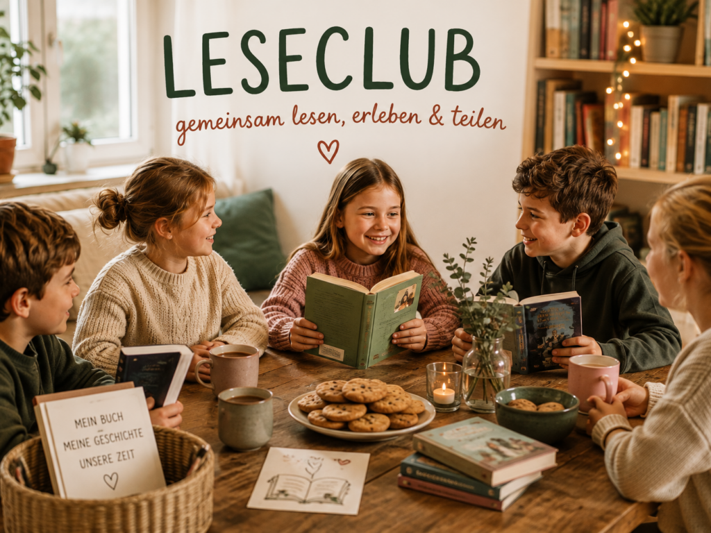 Leseclub Kinder mit Büchern