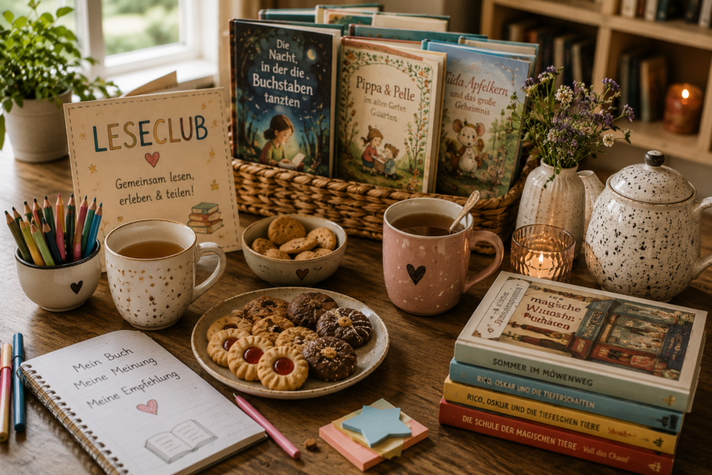 Leseclub-Kekse und Tee